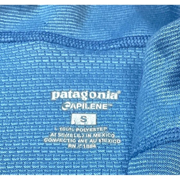 Patagonia Apilene Jacket -Women's Sz Small -Ocean Blue -Long-Sleeve -Quarter-Zip - Picture 4 of 9